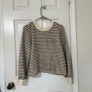 Madewell | NWT Textured Rainbow Stripe Long Sleeve Tee Lightweight Sweater Top